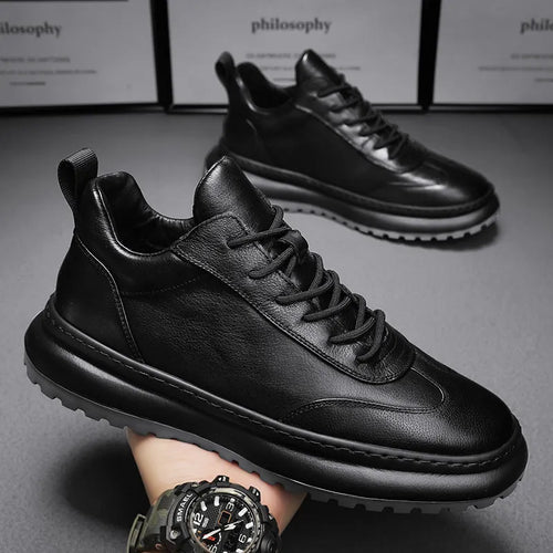 Herenleren Platform Sneakers - ClassicLift