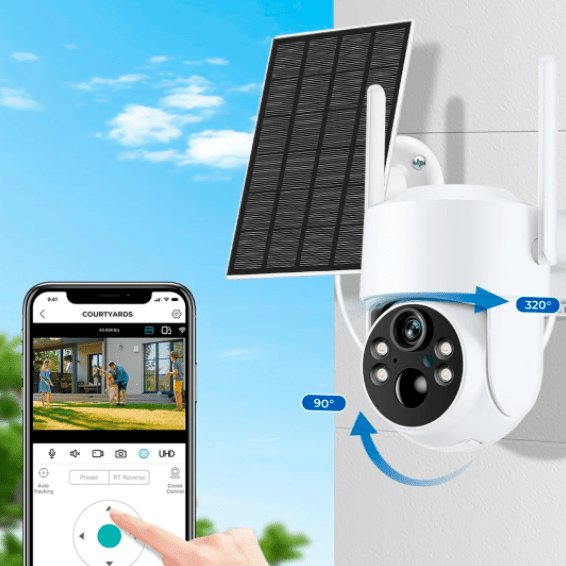Zonne-energie Beveiligingscamera Solar Max [ULTRA HD 4K]