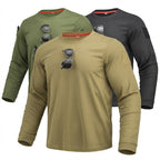 3-pack tactische sneldrogende en ademende shirts met lange mouwen voor heren