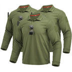 3-pack sneldrogende poloshirts met lange mouwen voor heren