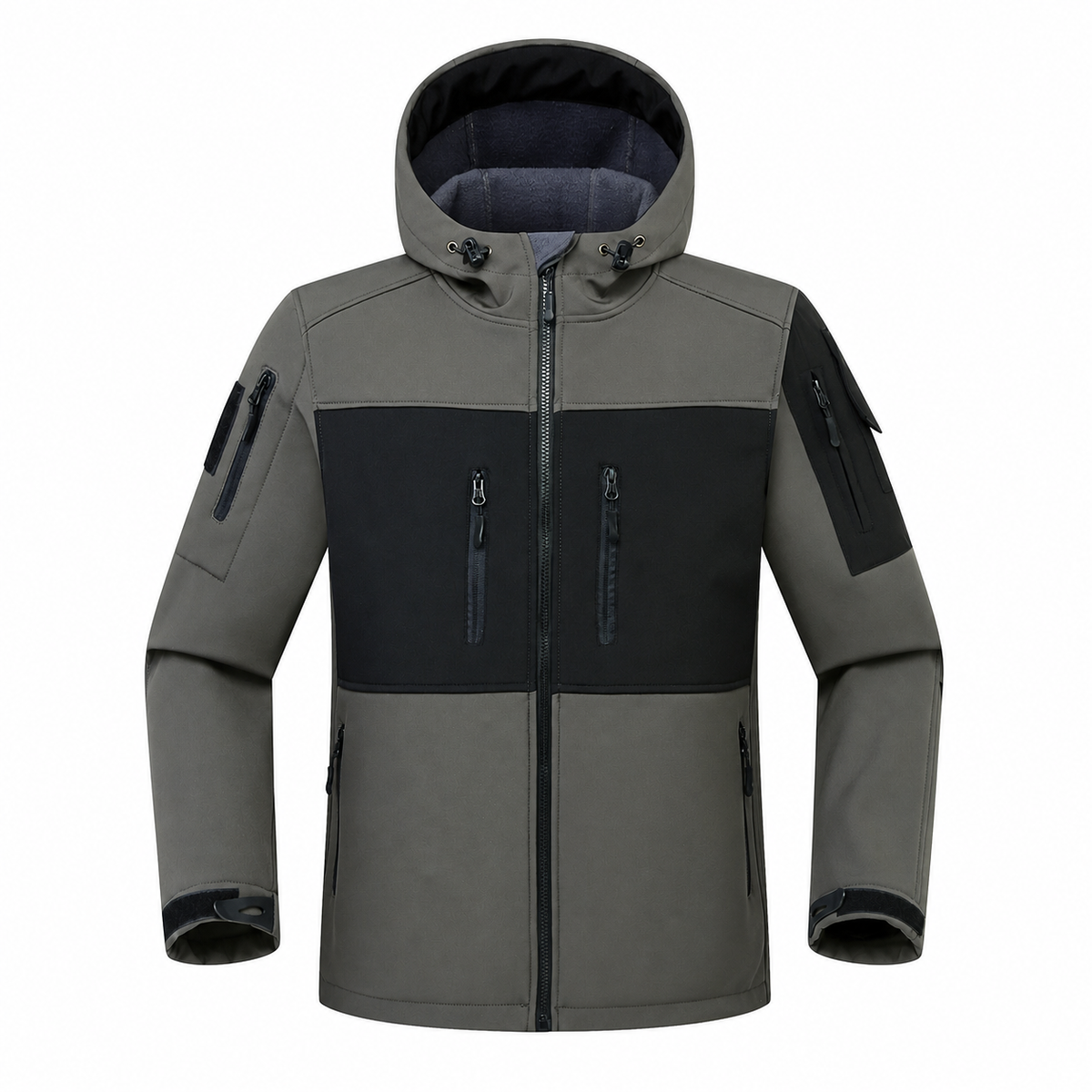 Softshell herenjas met fleecevoering en capuchon – Voor werk en outdooractiviteiten