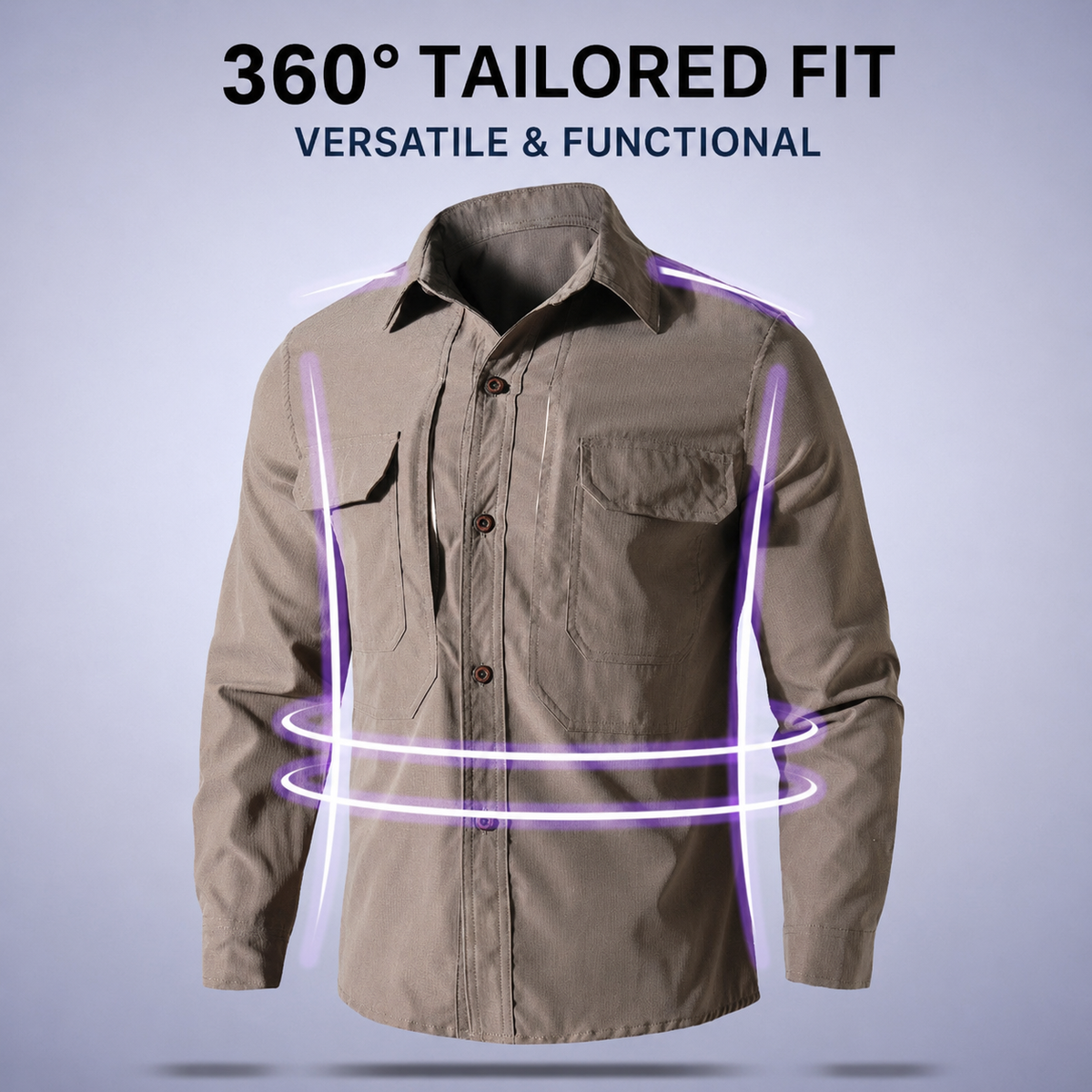 Lichtgewicht, sneldrogende tactische herenset – Shirt en broek met stretch