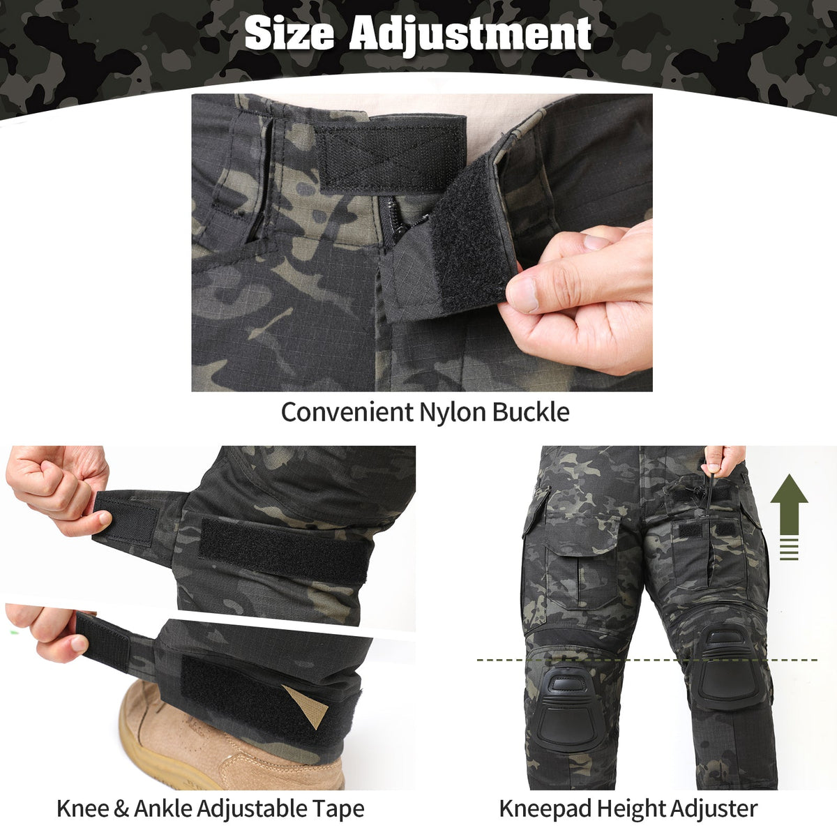 G3 Pro – Tactisch herenuniform met donkere camouflageprint