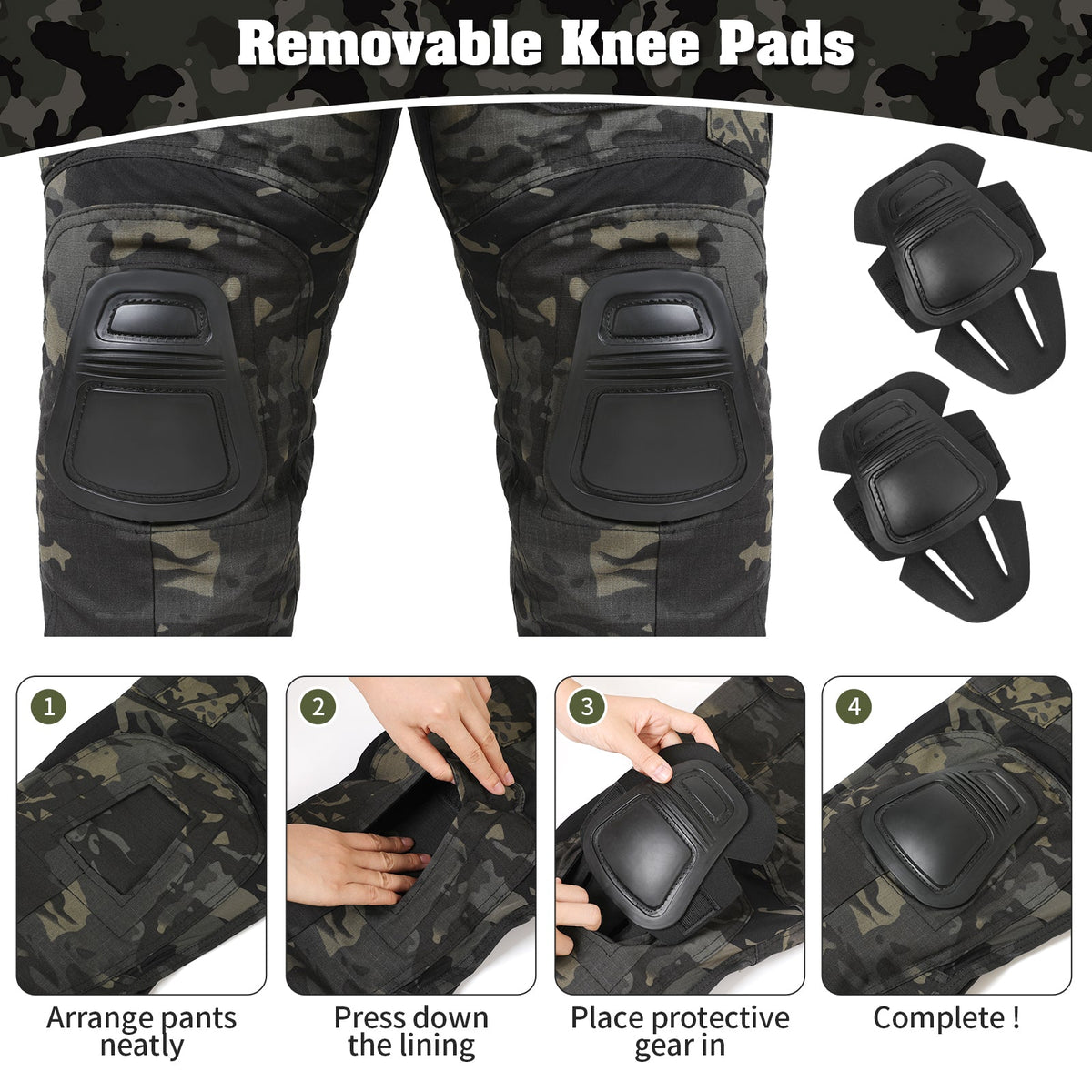 G3 Pro – Tactisch herenuniform met donkere camouflageprint