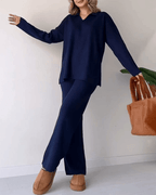 LUXE POLO COMFY SET (Ribstof) - Elegant Tweedelig Loungewear