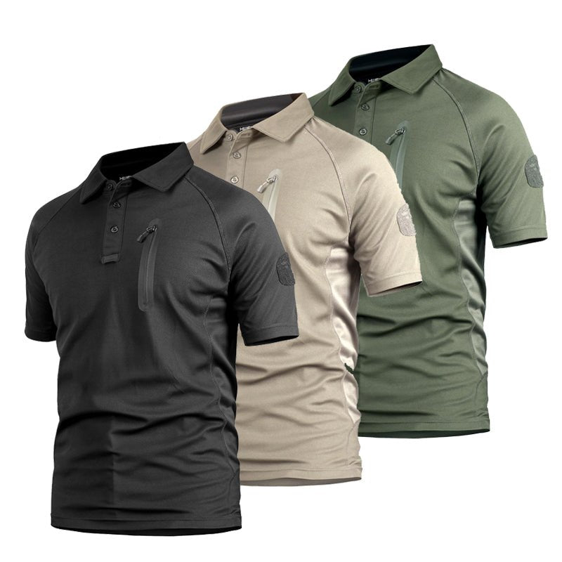 Combat Top met Korte Mouwen voor Heren – Sneldrogend Gevechtsshirt (3-pack