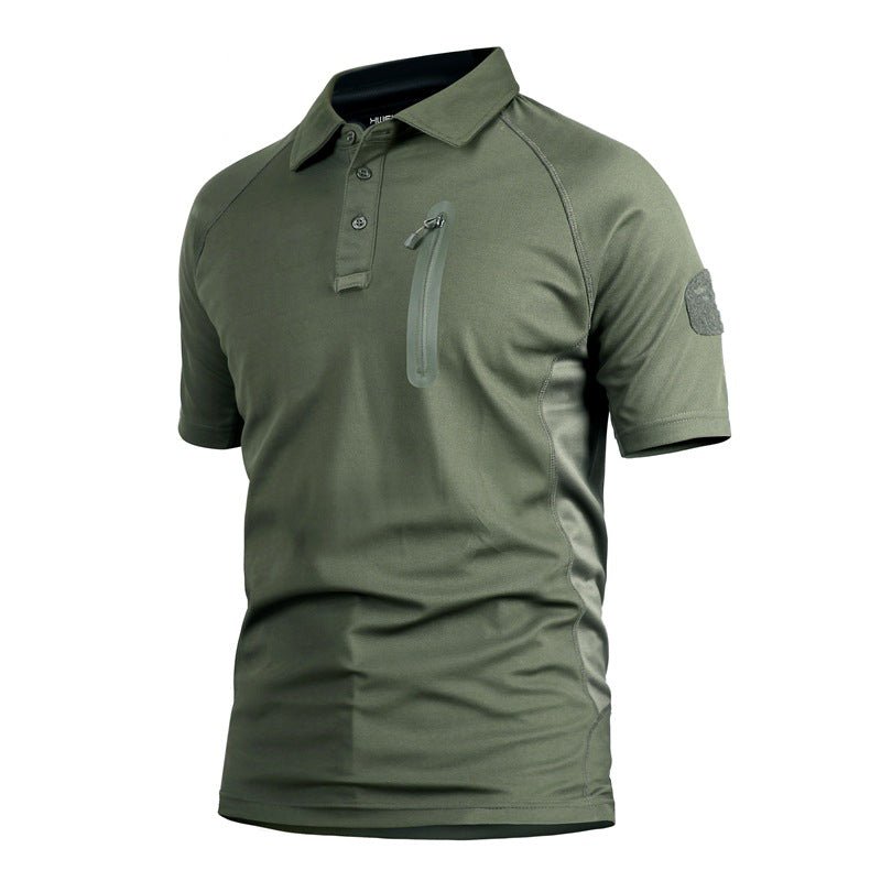 Combat Top met Korte Mouwen voor Heren – Sneldrogend Gevechtsshirt (Legergroen)