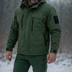 Waterdichte tactische softshell herenset met fleecevoering