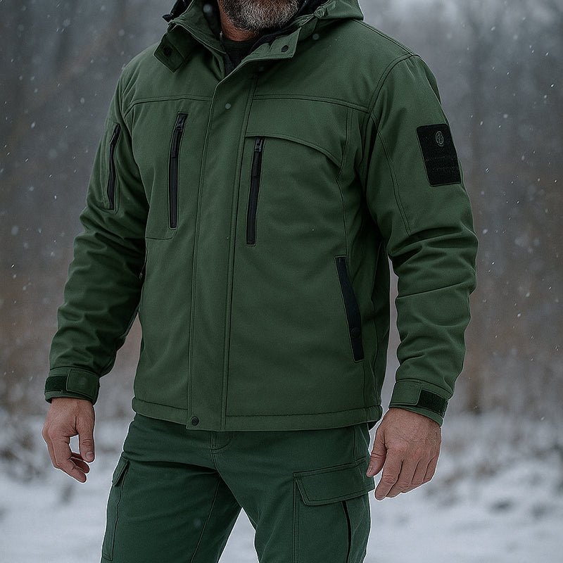 Waterdichte tactische softshell herenset met fleecevoering