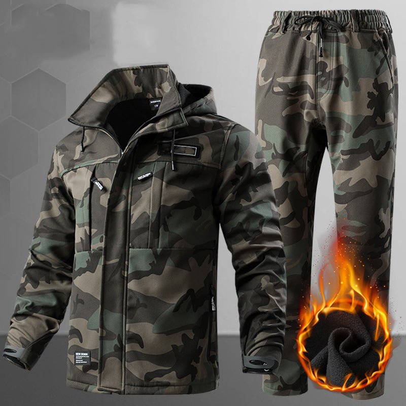 Waterdichte tactische softshell herenset met fleecevoering