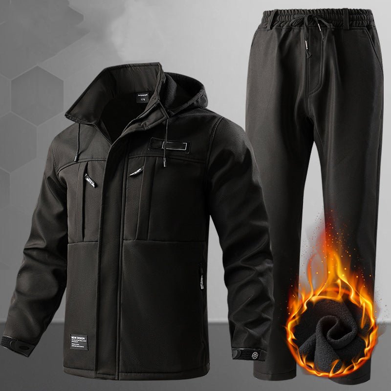 Waterdichte tactische softshell herenset met fleecevoering