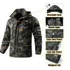 Waterdichte tactische softshell herenset met fleecevoering