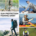 Lightweight Quick-Dry UPF 50+ Hooded Sun Shirt with Built-In Neck Gaiter