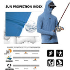 Lightweight Quick-Dry UPF 50+ Hooded Sun Shirt with Built-In Neck Gaiter