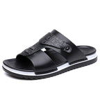 Slip-on sandalen van kunstleer voor heren – Ademend mesh en antislipzool