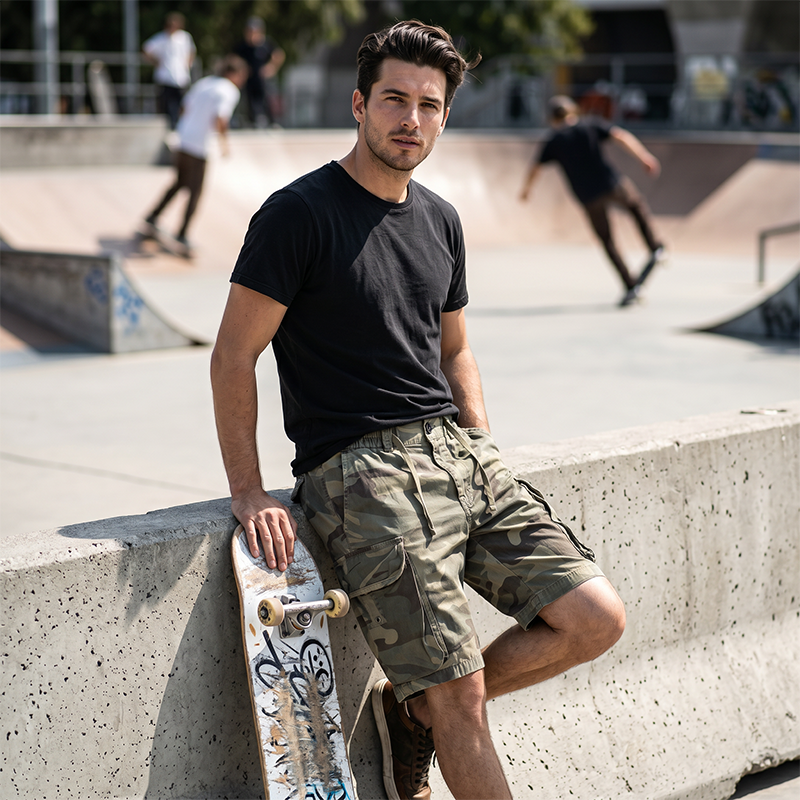 Heren Casual Relaxed Fit Cargo Shorts