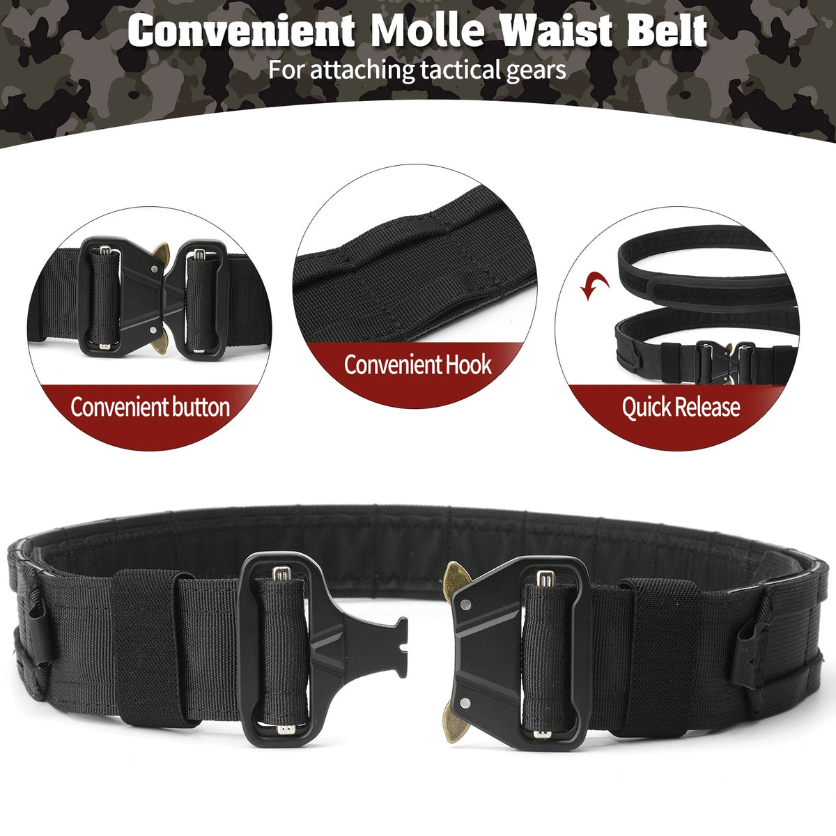 5-in-1 Tactical Duty Riem met Snelontgrendeling