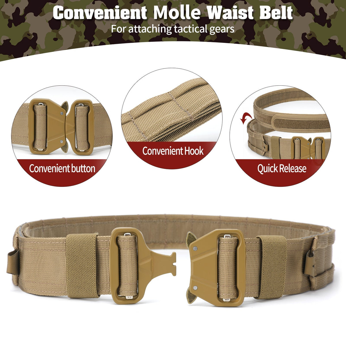 5-in-1 Tactical Duty Riem met Snelontgrendeling