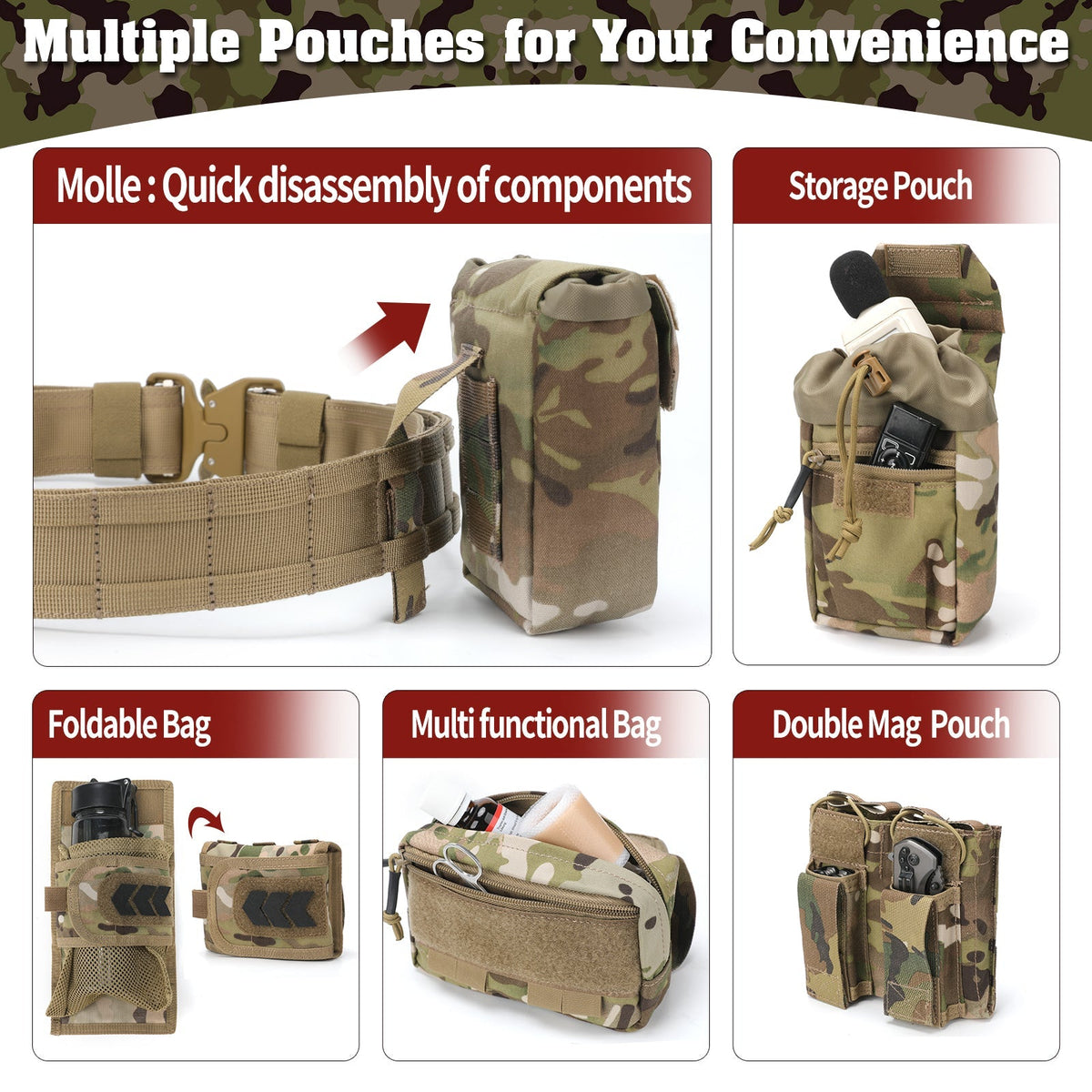5-in-1 Tactical Duty Riem met Snelontgrendeling