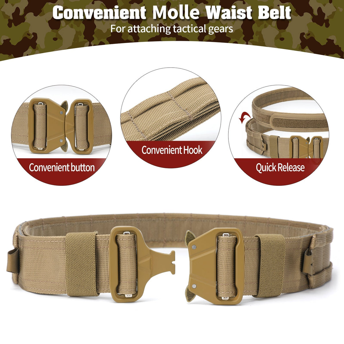 5-in-1 Tactical Duty Riem met Snelontgrendeling