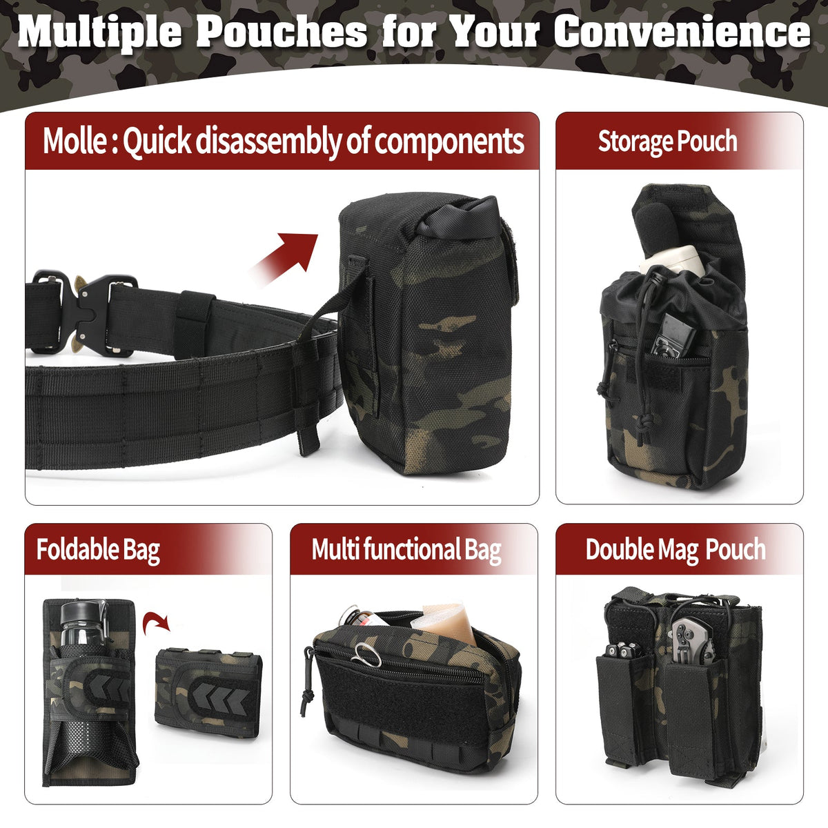 5-in-1 Tactical Duty Riem met Snelontgrendeling