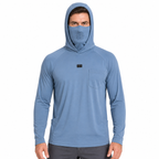 Lightweight Quick-Dry UPF 50+ Hooded Sun Shirt with Built-In Neck Gaiter