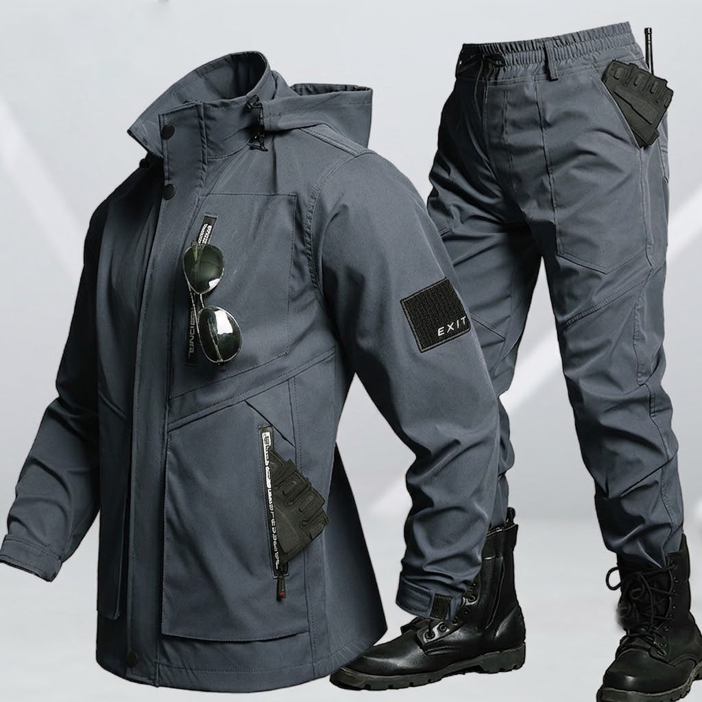 Water- en winddichte tactische softshell herenset – Jas en broek